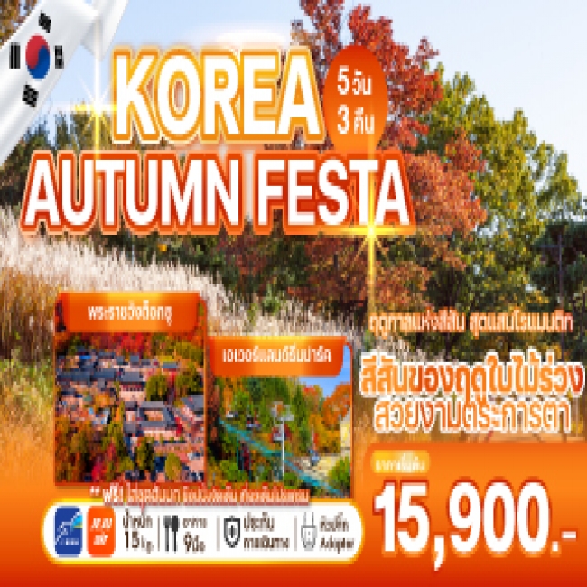 ทัวร์เกาหลี KOREA AUTUMN FESTA