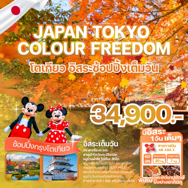 ทัวร์ญี่ปุ่น JAPAN TOKYO COLOUR FREEDOM
