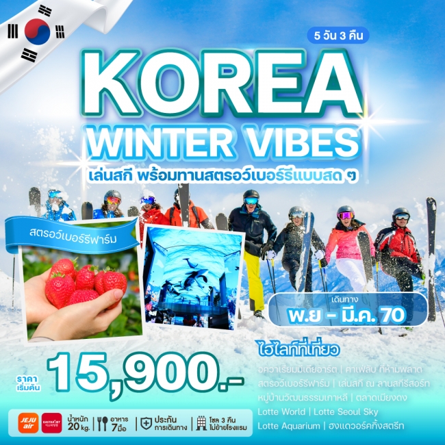 ทัวร์เกาหลี KOREA WINTER VIBES 5 คืน 3 คืน