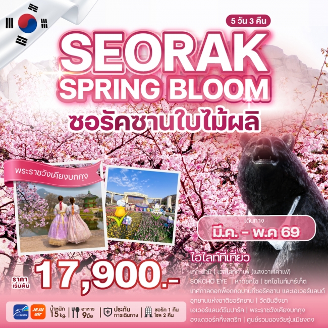 ทัวร์เกาหลีใต้ SEORAK SPRING BLOOM